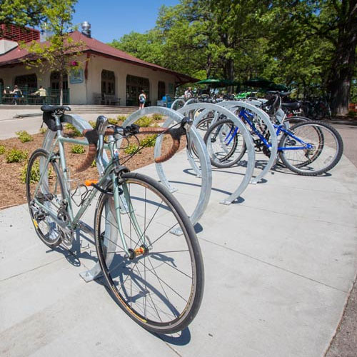 Bike rack for parking lot hot sale