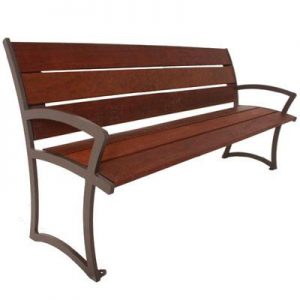 bench, wood bench, powder coated bench