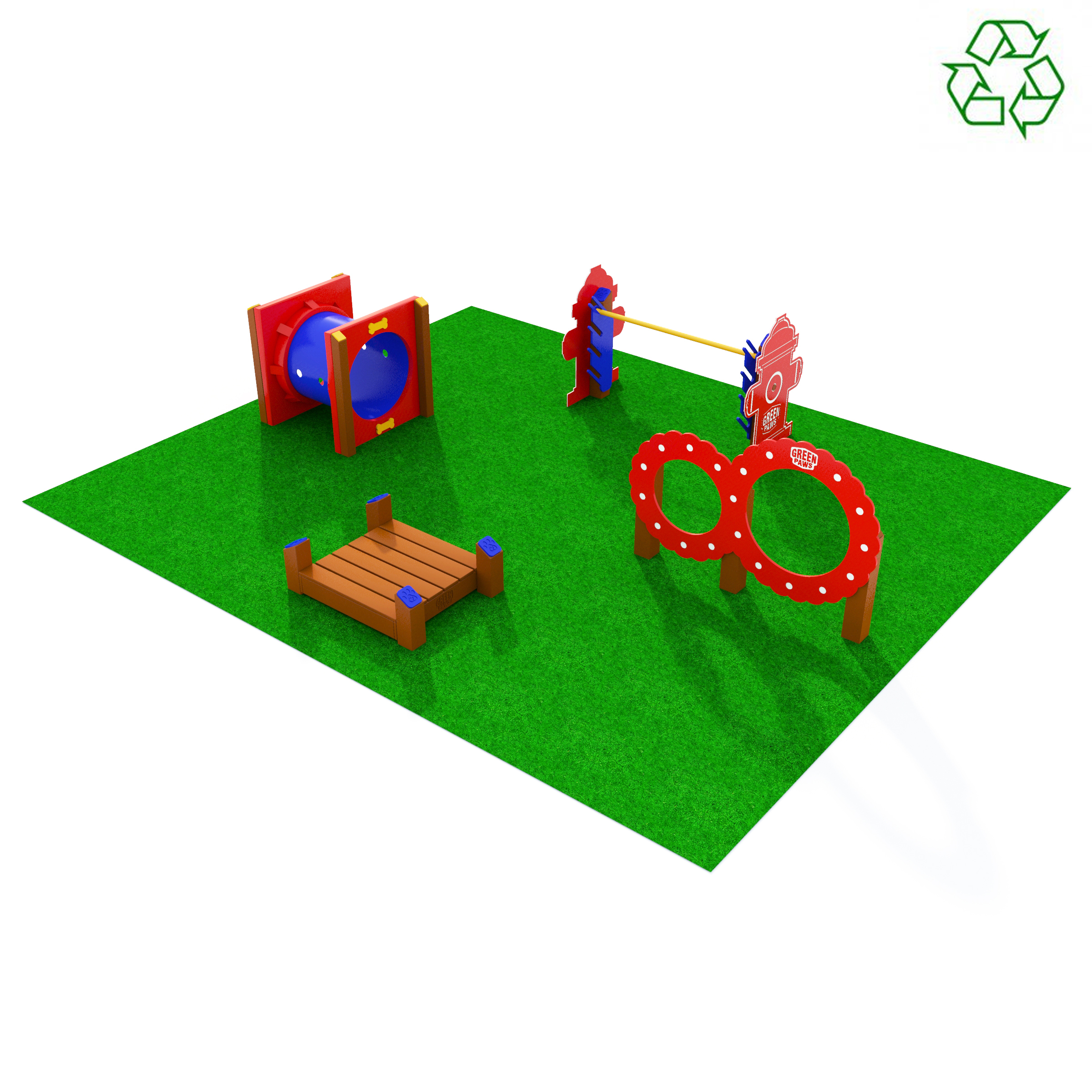 Recycled Intermediate Agility Course - Adventure Playground