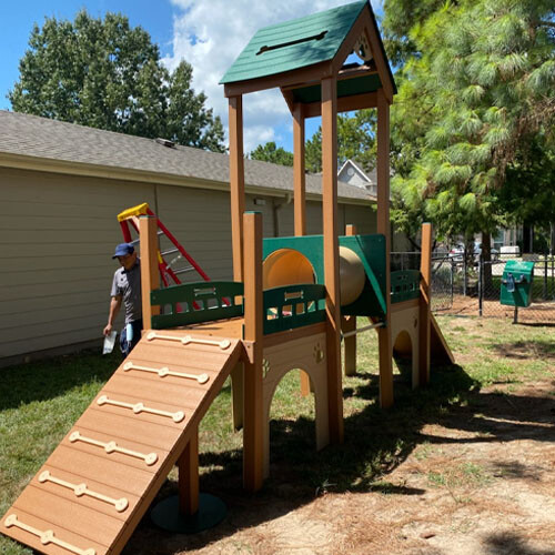 Backyard Dog Playground Exercise Equipment Area Play with UV