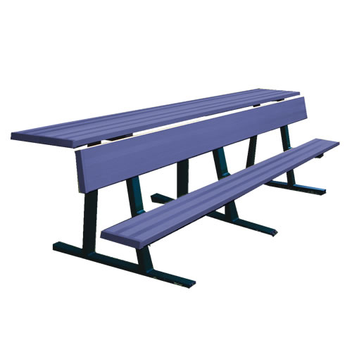 Powder Coated Team Bench With Shelf - TerraBound Solutions
